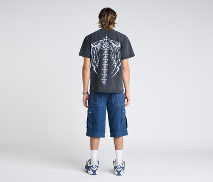 HYDRO CHILL MICROSUEDE CARGO SHORT 15" INSEAM NAVY