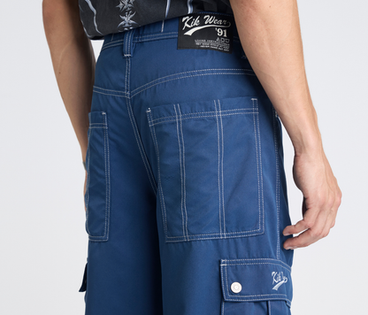 HYDRO CHILL MICROSUEDE CARGO SHORT 15" INSEAM NAVY