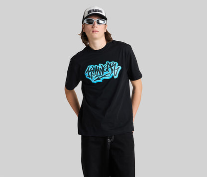 GRAFFITI LOGO GRAPHIC TEE - BLACK