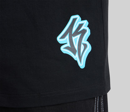 GRAFFITI LOGO GRAPHIC TEE - BLACK