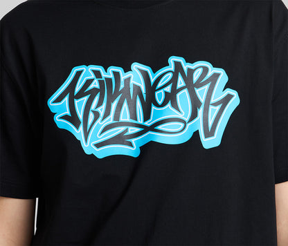 GRAFFITI LOGO GRAPHIC TEE - BLACK