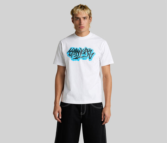 GRAFFITI LOGO GRAPHIC TEE - WHITE