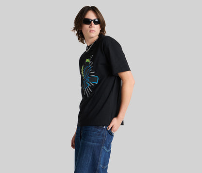 KIKGLOW NINJA GRAPHIC TEE - BLACK