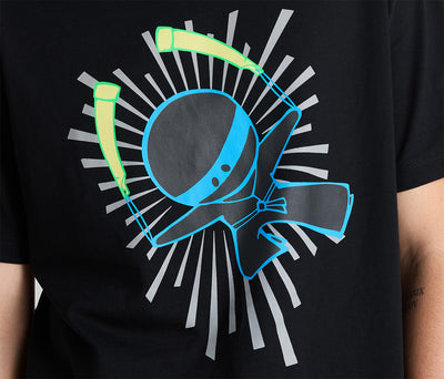 KIKGLOW NINJA GRAPHIC TEE - BLACK