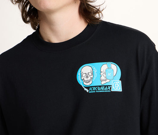 DJ GLOW GRAPHIC TEE - BLACK