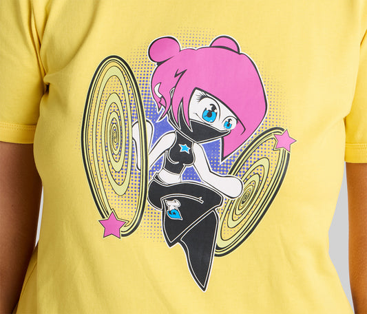 DOUBLE GLOW GRAPHIC TEE - YELLOW