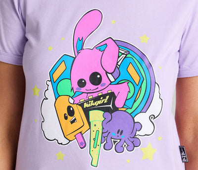 KIK MICROPHONE GRAPHIC TEE - LIGHT PURPLE