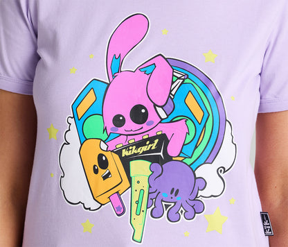KIK MICROPHONE GRAPHIC TEE - LIGHT PURPLE