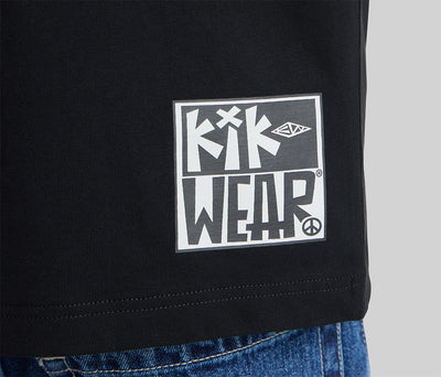 KIKWEAR PEACE GRAPHIC TEE - BLACK