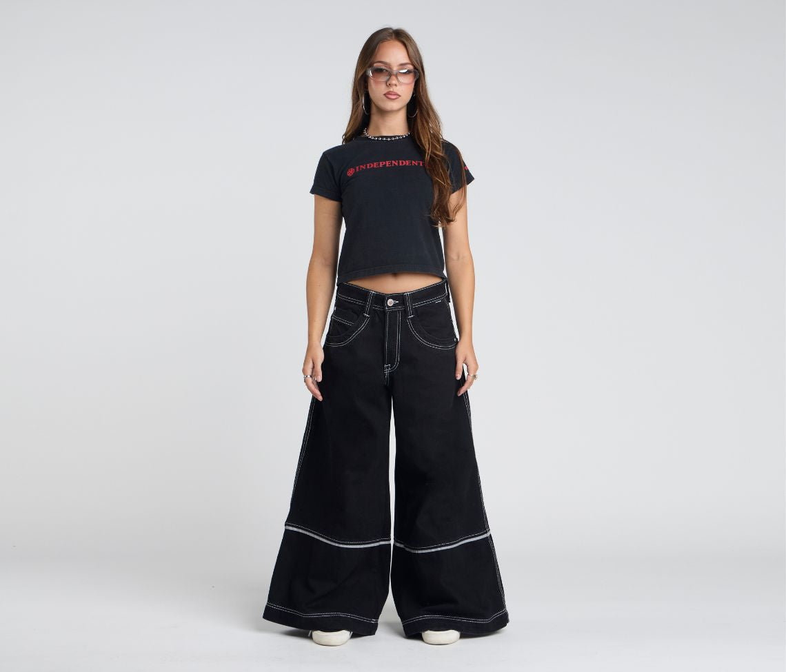 W 1836 REFLEKTOR 36" WIDE LEG SUPER BLACK RINSE