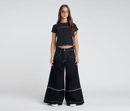 W 1836 REFLEKTOR 36" WIDE LEG SUPER BLACK RINSE