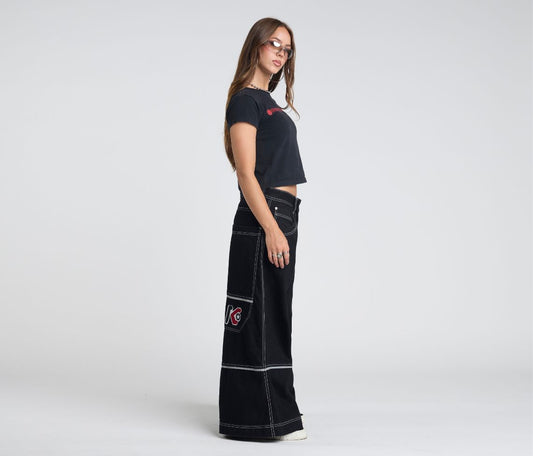 W REFLEKTOR 36" WIDE LEG SUPER BLACK RINSE