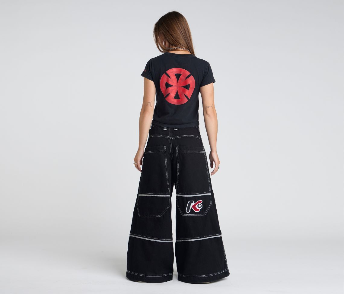 W 1836 REFLEKTOR 36" WIDE LEG SUPER BLACK RINSE