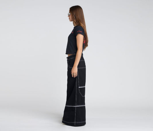 W REFLEKTOR 36" WIDE LEG SUPER BLACK RINSE