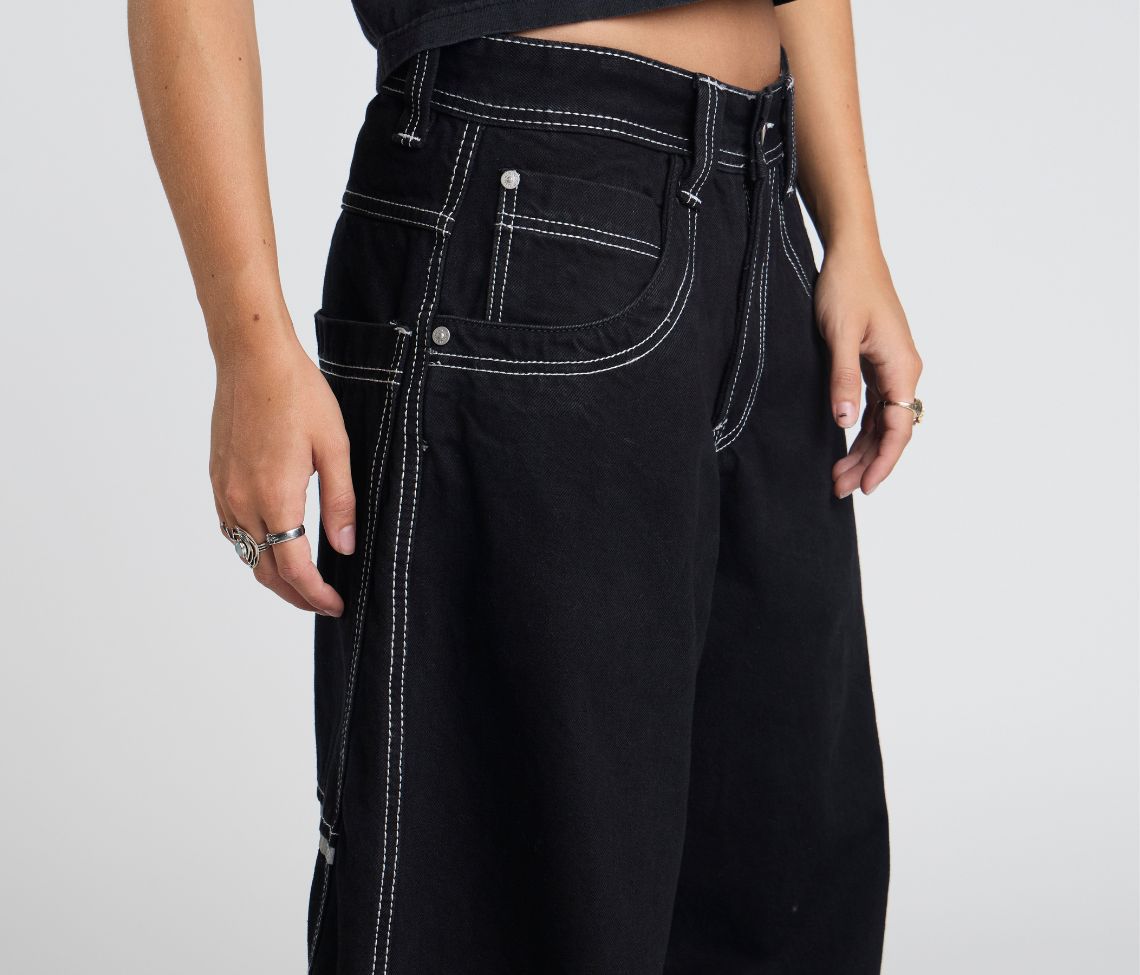 W 1836 REFLEKTOR 36" WIDE LEG SUPER BLACK RINSE