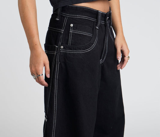 W REFLEKTOR 36" WIDE LEG SUPER BLACK RINSE