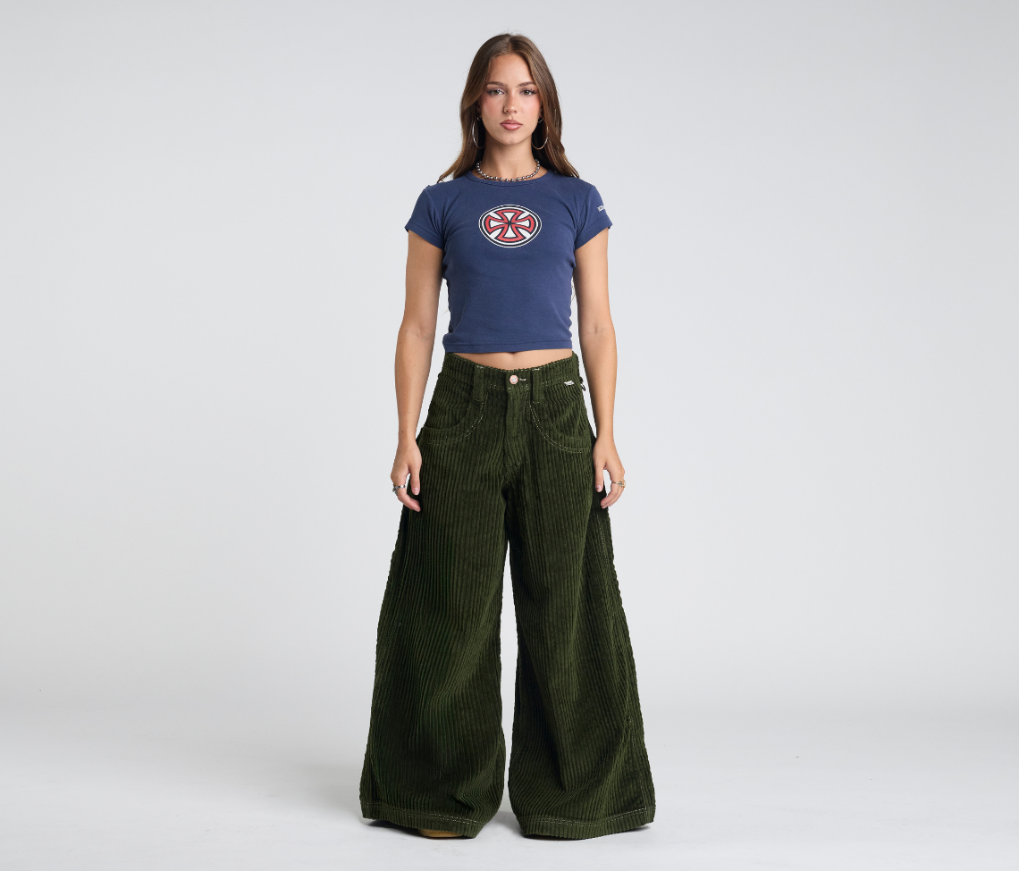 W KING KORDZ 36" 3-WALE CORDUROY ARMY GREEN