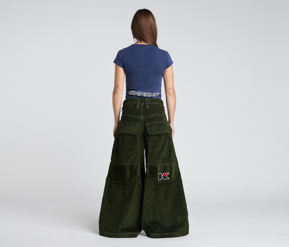 W KING KORDZ 36" 3-WALE CORDUROY ARMY GREEN
