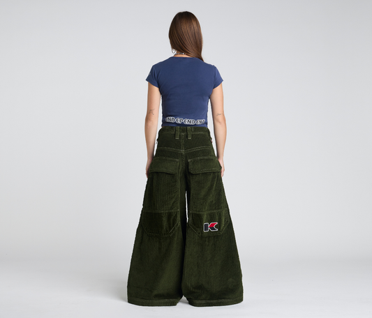W KING KORDZ 36" 3-WALE CORDUROY ARMY GREEN