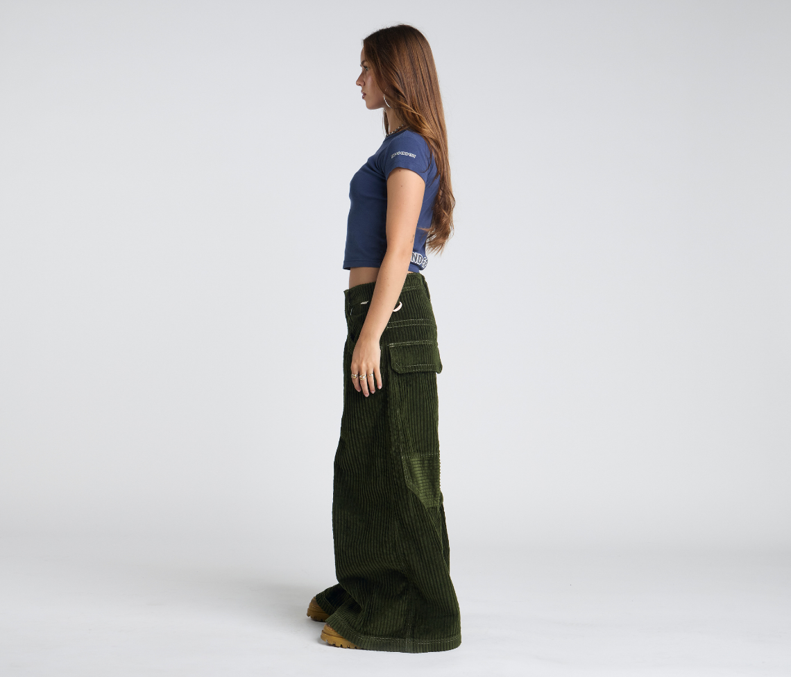 W KING KORDZ 36" 3-WALE CORDUROY ARMY GREEN