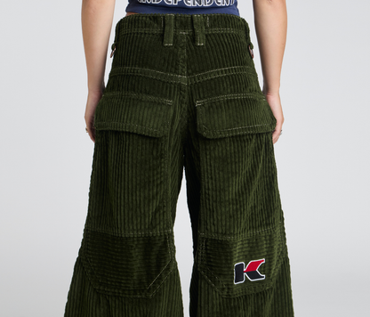 W KING KORDZ 36" 3-WALE CORDUROY ARMY GREEN